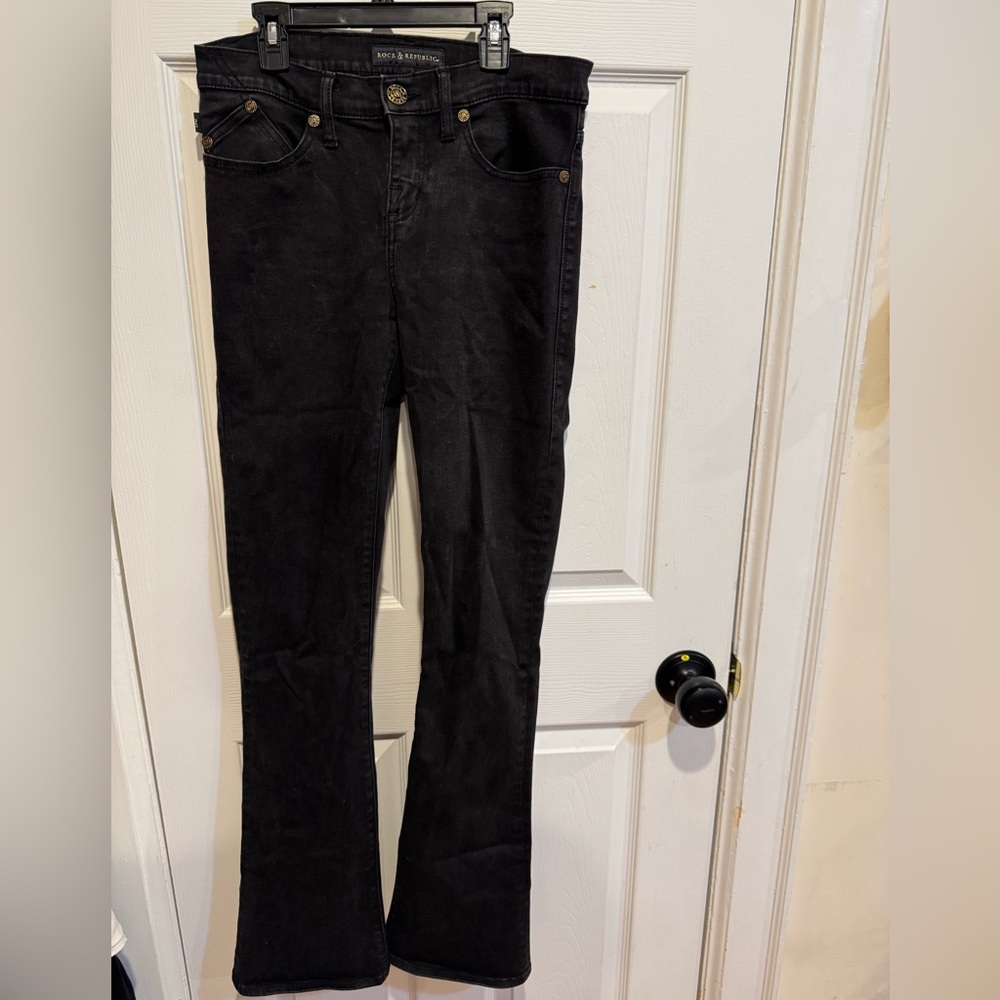 Rock & Republic Black Flare Jeans